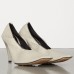 Bottega Veneta Squared Toe Pumps 85mm In White Leather