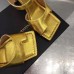 Bottega Veneta Square Toe Mules In Gold Leather