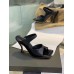 Bottega Veneta Square Toe Mules In Black Leather