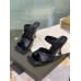 Bottega Veneta Square Toe Mules In Black Leather