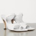 Bottega Veneta Square Toe Mules In White Leather