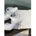 Bottega Veneta Square Toe Mules In White Leather