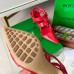 Bottega Veneta The Point Slingback Sandals In Red Lambskin