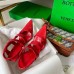 Bottega Veneta The Point Slingback Sandals In Red Lambskin