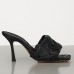 Bottega Veneta Lido Sandals In Black Woven Leather