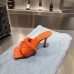 Bottega Veneta Lido Sandals In Orange Woven Leather