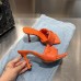 Bottega Veneta Lido Sandals In Orange Woven Leather