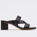 Bottega Veneta Band Sandals In Black Calfskin