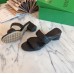 Bottega Veneta Band Sandals In Black Calfskin