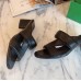 Bottega Veneta Band Sandals In Black Calfskin