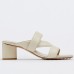 Bottega Veneta Band Sandals In White Calfskin