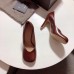 Bottega Veneta Bloc Pumps In Dark Brown Laville Leather