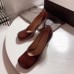 Bottega Veneta Bloc Pumps In Dark Brown Laville Leather