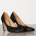 Bottega Veneta Bloc Pumps In Black Laville Leather