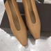 Bottega Veneta Almond Bicolor Pumps In Nude Nappa Leather