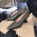 Bottega Veneta Almond Toe Pumps In Khaki Nappa Leather