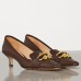 Bottega Veneta BV Madame Pumps In Chocolate Leather