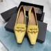 Bottega Veneta BV Madame Pumps In Yellow Embossed Lizard