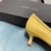 Bottega Veneta BV Madame Pumps In Yellow Embossed Lizard