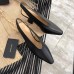 Bottega Veneta Almond Slingback Pumps In Black Nappa Leather