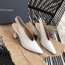 Bottega Veneta Almond Slingback Pumps In White Nappa Leather