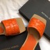 Bottega Veneta Intrecciato Slides In Orange Nappa Leather