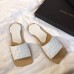 Bottega Veneta Intrecciato Slides In White Nappa Leather