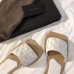 Bottega Veneta Intrecciato Slides In White Nappa Leather