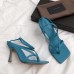 Bottega Veneta Ankle-strap Stretch Sandals In Blue Nappa Leather