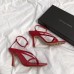 Bottega Veneta Ankle-strap Stretch Sandals In Red Nappa Leather