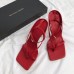 Bottega Veneta Ankle-strap Stretch Sandals In Red Nappa Leather