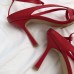 Bottega Veneta Ankle-strap Stretch Sandals In Red Nappa Leather