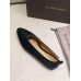 Bottega Veneta Almond Flats In Black Nappa Leather