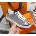 Louis Vuitton Silver Glitter Frontrow Sneaker