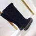 Louis Vuitton Black Snowball Flat Half Boot