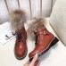 Louis Vuitton Fox Fur Territory Flat Ranger Boot