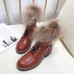 Louis Vuitton Fox Fur Territory Flat Ranger Boot