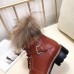 Louis Vuitton Fox Fur Territory Flat Ranger Boot