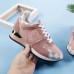 Louis Vuitton Pink Run Away Sneaker Damier Azur Canvas