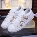 Louis Vuitton Frontrow Sneaker In White Leather With Flowers