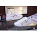 Louis Vuitton Frontrow Sneaker In White Leather With Flowers