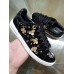 Louis Vuitton Frontrow Sneaker In Black Leather With Flowers