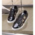 Louis Vuitton Frontrow Sneaker In Black Leather With Flowers