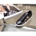 Louis Vuitton Frontrow Sneaker In Black Leather With Flowers