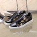 Louis Vuitton Frontrow Sneaker In Black Leather With Flowers