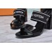 Louis Vuitton Black Leather Uncover Sandals