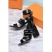 Louis Vuitton Black Leather Uncover Sandals