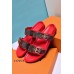 Louis Vuitton Red Bom Dia Mule Monogram Canvas