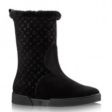 Louis Vuitton Black Frosty Half Boot