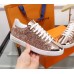 Louis Vuitton Gold Glitter Frontrow Sneaker